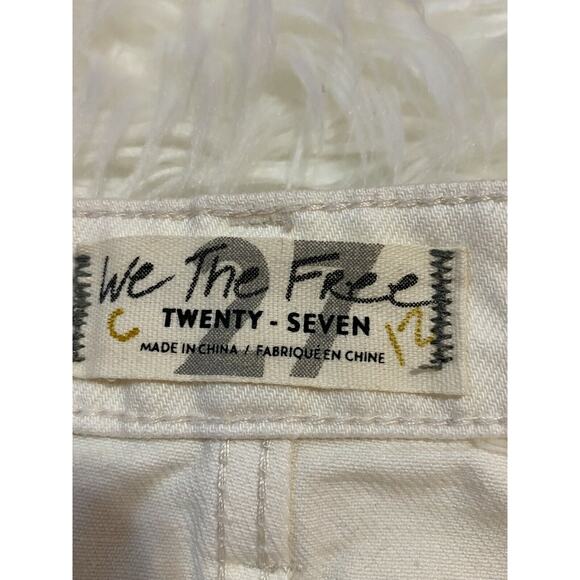 We The Free Womens Skirt 5 Pockets‎ Belt Loops Denim Cotton White Size 27 - Picture 3 of 9
